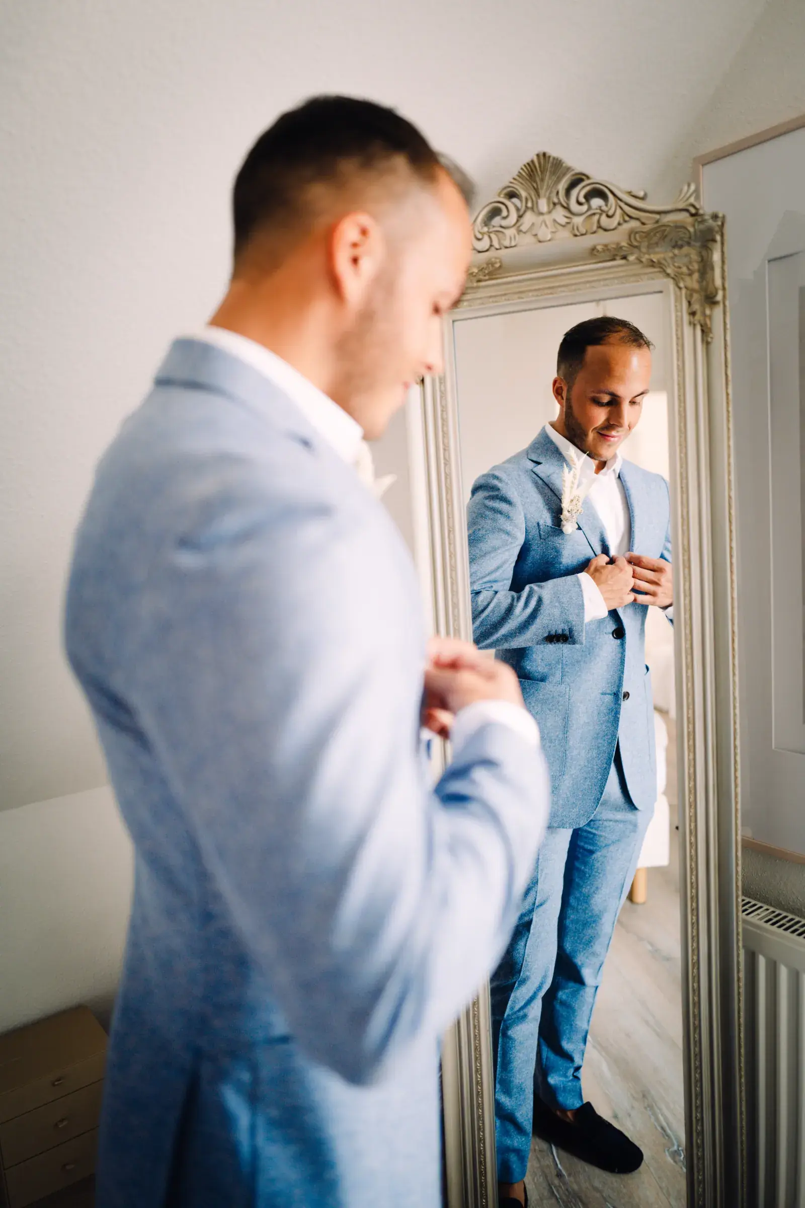 An authentic wedding moment captured by Cori Kasus